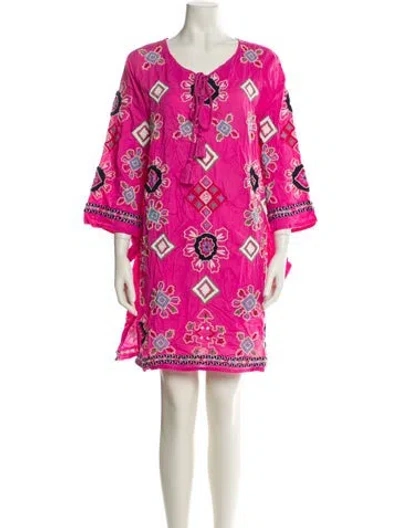 Pre-owned Frances Valentine Printed Mini Dress In Pink