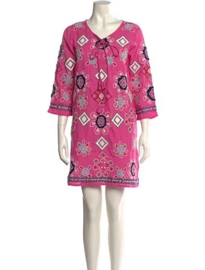 Pre-owned Frances Valentine Printed Mini Dress In Pink
