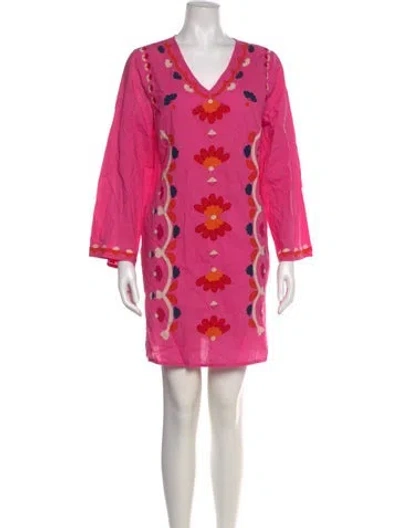 Pre-owned Frances Valentine Printed Mini Dress In Pink
