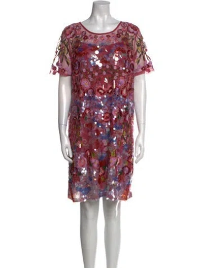 Pre-owned Frances Valentine Printed Mini Dress W/ Tags In Pink