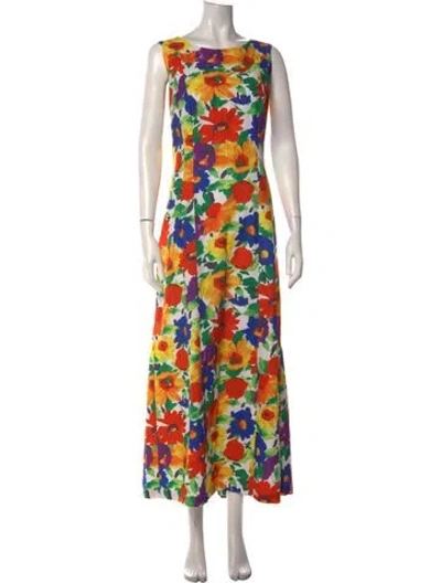 Pre-owned Frances Valentine Printed Mini Dress In White