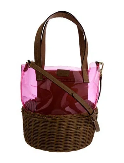 Pre-owned Frances Valentine Pvc Bucket Bag In Pink