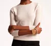 Frances Valentine Rebekah Top Knit Lurex In Champagne In Neutral