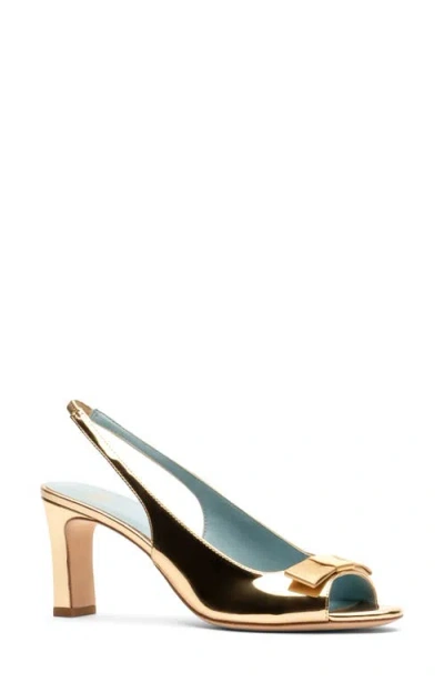Frances Valentine Reese Slingback Sandal In Gold