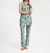 Frances Valentine Robbie Top In Blue Green In Multi