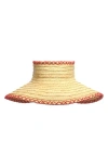 Frances Valentine Rollable Wide Brim Straw Visor