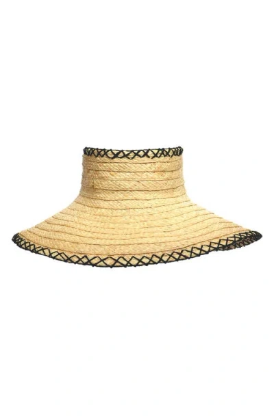 Frances Valentine Rollable Wide Brim Straw Visor