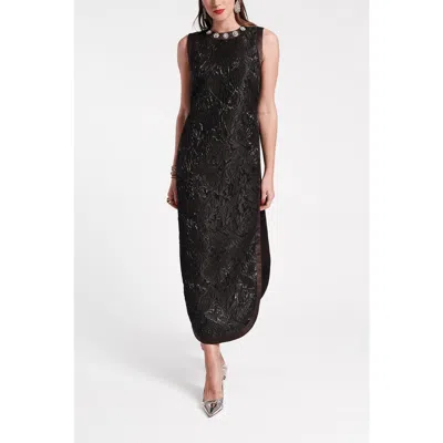 Frances Valentine Sabrina Top Lennox Hill Jacquard In Black