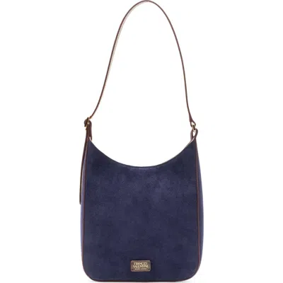 Frances Valentine Sadie Suede Shoulder Bag In Blue