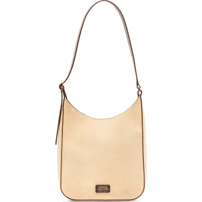 Frances Valentine Sadie Suede Shoulder Bag In Nude