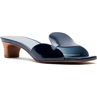 Frances Valentine Sandy Circle Slide Sandal In Navy