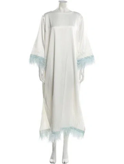 Pre-owned Frances Valentine Scoop Neck Long Dress In White