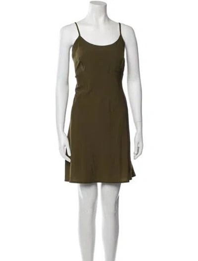 Pre-owned Frances Valentine Scoop Neck Mini Dress In Green