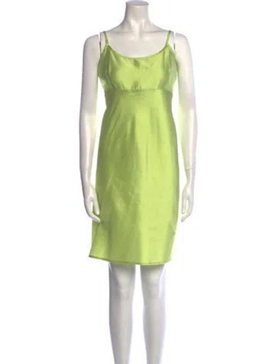 Pre-owned Frances Valentine Scoop Neck Mini Dress In Green