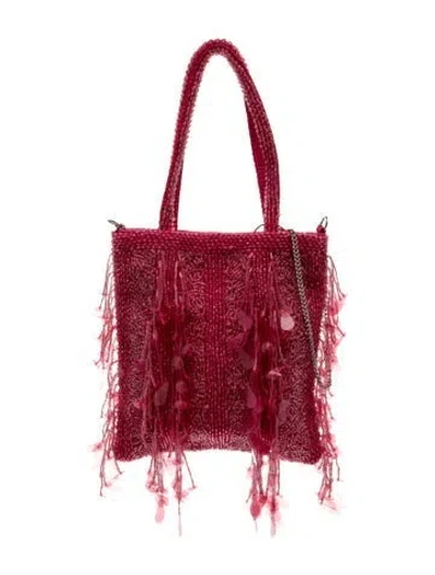Pre-owned Frances Valentine Sequins Top Handle Bag In Multi