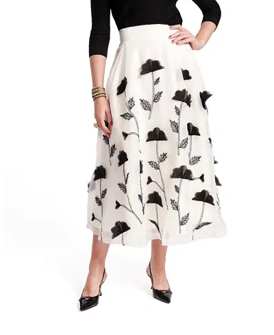 Frances Valentine Shea Maxi Skirt - Regular And Plus Size In White/black