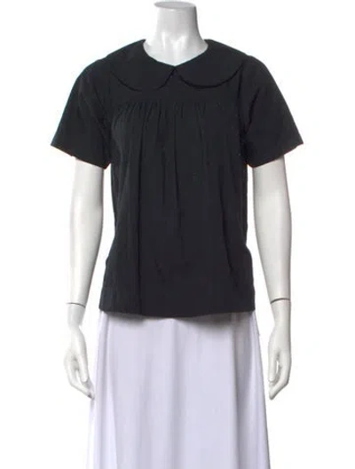Pre-owned Frances Valentine Short Sleeve Top In Black