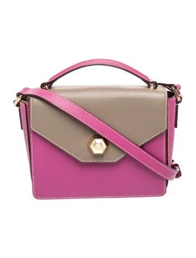 Pre-owned Frances Valentine Signature Top Handle Bag In Purple