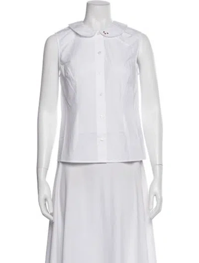 Pre-owned Frances Valentine Sleeveless Blouse W/ Tags In White