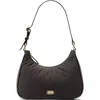 Frances Valentine Small Lola Nylon Hobo Shoulder Bag In Black