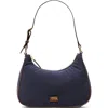 Frances Valentine Small Lola Nylon Hobo Shoulder Bag In Blue