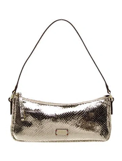 Pre-owned Frances Valentine Snakeskin Shoulder Bag W/ Tags In Neutral
