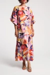FRANCES VALENTINE FRANCES VALENTINE SPINNAKER 100% COTTON MAXI PRINT DRESS