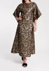 Frances Valentine Spinnaker Printed Bell-sleeve Maxi Dress In Multi