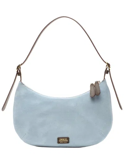 Frances Valentine Starr Suede & Leather Hobo Bag In Blue