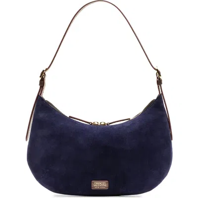 Frances Valentine Starr Suede Hobo Bag In Blue