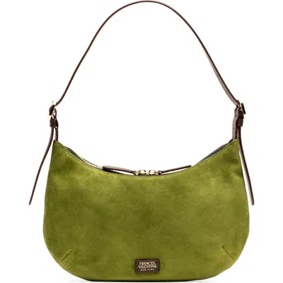Frances Valentine Starr Suede Hobo Bag In Green