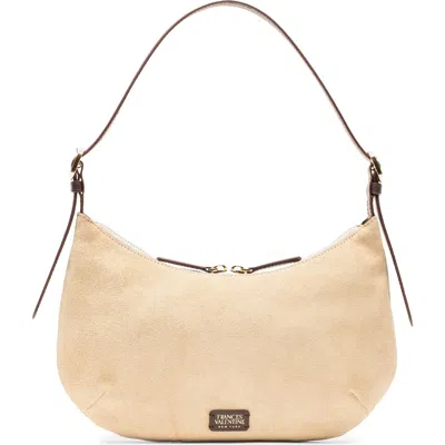 Frances Valentine Starr Suede Hobo Bag In Neutral