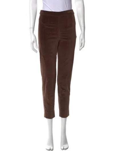 Pre-owned Frances Valentine Straight Leg Pants In Brown