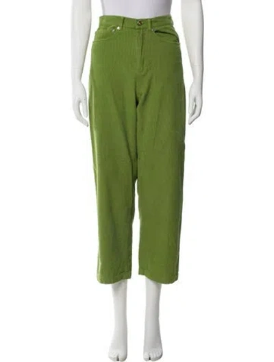 Pre-owned Frances Valentine Straight Leg Pants In Green