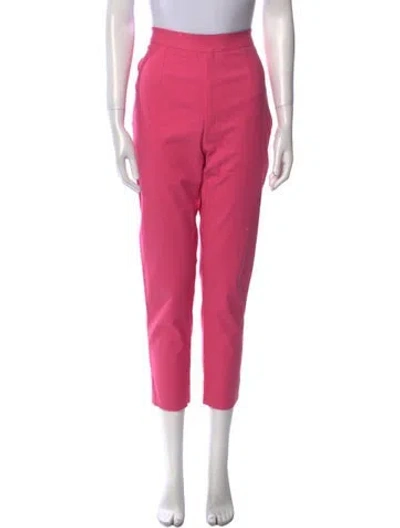 Pre-owned Frances Valentine Straight Leg Pants In Pink