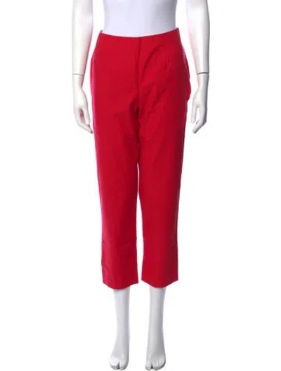 Pre-owned Frances Valentine Straight Leg Pants W/ Tags In Red