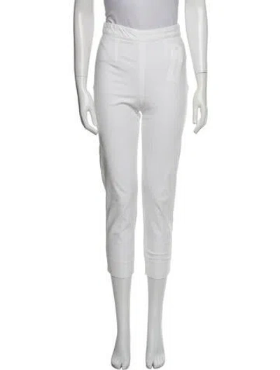 Pre-owned Frances Valentine Straight Leg Pants In White