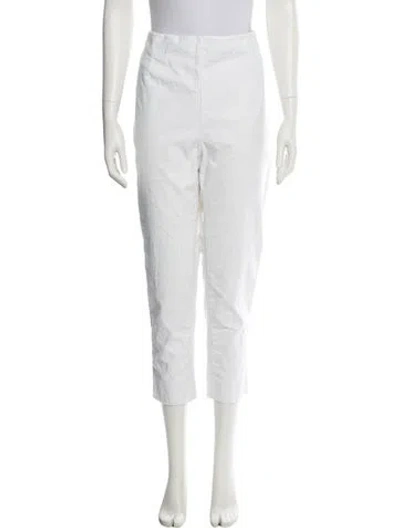 Pre-owned Frances Valentine Straight Leg Pants In White