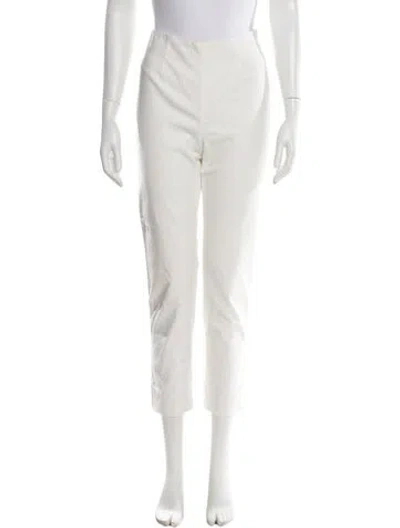 Pre-owned Frances Valentine Straight Leg Pants In White