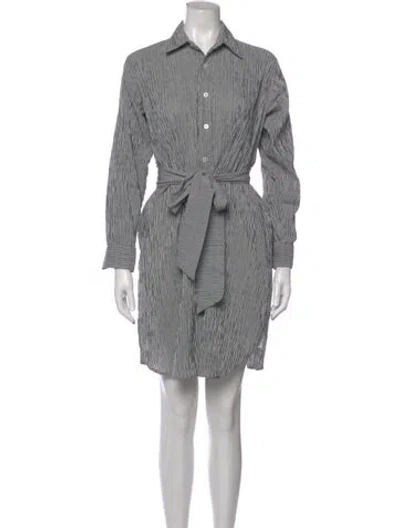 Pre-owned Frances Valentine Striped Knee-length Dress In Gray
