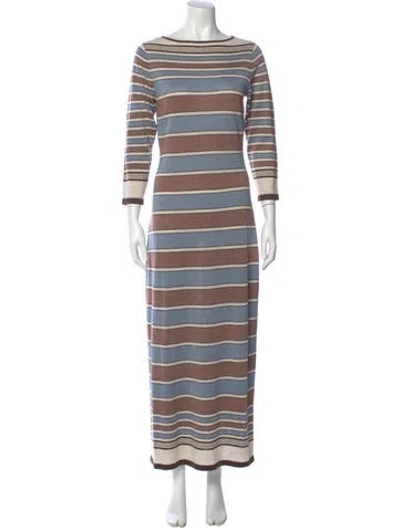 Pre-owned Frances Valentine Striped Long Dress