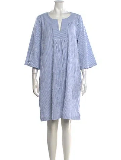Pre-owned Frances Valentine Striped Mini Dress In Blue