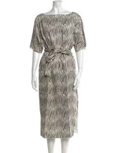 Pre-owned Frances Valentine Striped Mini Dress In Neutral