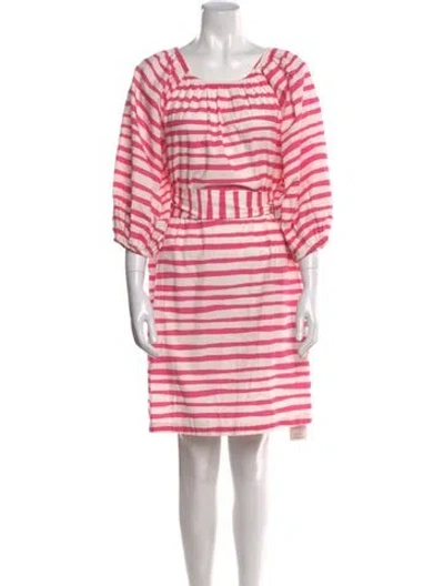 Pre-owned Frances Valentine Striped Mini Dress In Pink