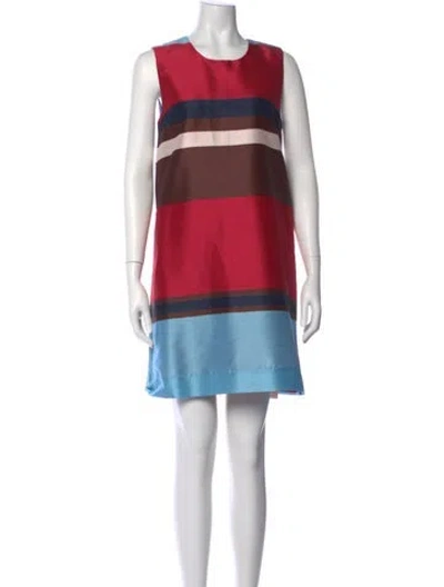Pre-owned Frances Valentine Striped Mini Dress W/ Tags In Red