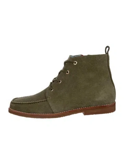 Pre-owned Frances Valentine Suede Boots In Green