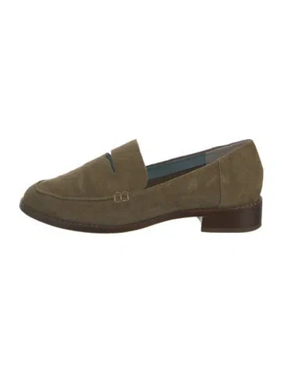 Pre-owned Frances Valentine Suede Loafers In Green
