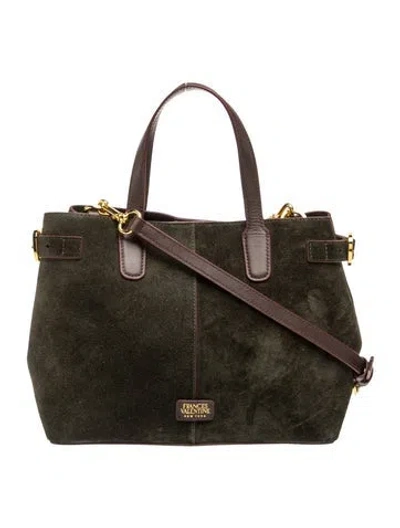 Pre-owned Frances Valentine Suede Shoulder Bag In Green
