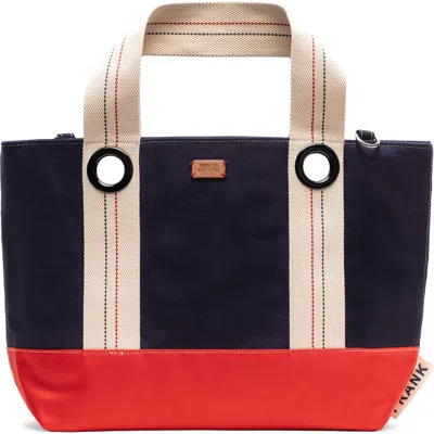 Frances Valentine Summer Cotton Canvas Tote In Orange