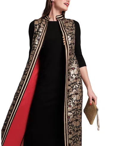 Frances Valentine Susie Jacket In Black/gold